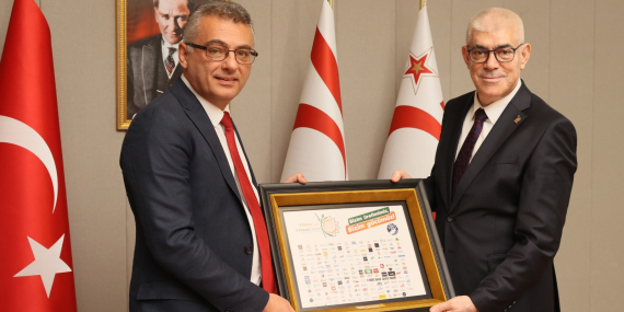 Cumhurbaşkanı Tufan Erhürman, Kıbrıs Türk Sanayi Odası Başkanı ve yönetim kurulu üyeleriyle bir araya geldi